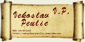Vekoslav Peulić vizit kartica